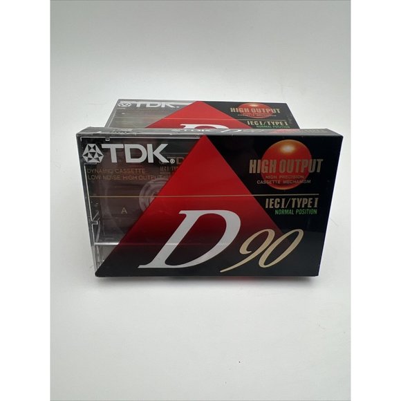 (4) TDK D-90 Blank Audio Cassette Tapes Slimline Eco Case 90 Min High Output Lot - Picture 2 of 3